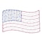 Celebrations Patriotic Flag Silhouette Window Decor Metal 1 pk 14-03034A - alternate 1