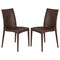 Leisuremod Weave Mace Indoor/Outdoor Dining Side Chair, Brown, 2PK MC19BR2 - alternate 1