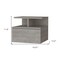 Homeroots 12" Gray Wood One Drawer Floating Nightstand 553685 - alternate 2