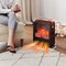 Edendirect 9.5 in. Freestanding Portable Space Heater Electric Fireplace in Brown, 3D Flame, Remote, 24H Timer ZR-TPL-E5-C - alternate 2