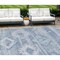 Homeroots 10' X 14' Denim Blue And Sky Blue Southwestern Washable Indoor Outdoor Area Rug 588701 - alternate 1