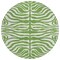 Homeroots 8' Green And Ivory Round Animal Print Washable Indoor Outdoor Area Rug 600608 - alternate 2