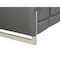 Homeroots 71in Dark Gray and Silver Italian Leather Loveseat 720508 - alternate 2