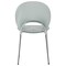 Leisuremod Opulent Plastic Dining Chair in Chrome Metal Legs, Smoke OC20TGR - alternate 3