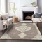Homeroots 3' X 5' Taupe Gray And Ivory Oriental Washable Indoor Outdoor Area Rug 598448 - alternate 2