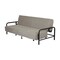 Homeroots 79" Gray Fabric Convertible Futon Steel Sleeper Reclining Sofa 719577 - alternate 2