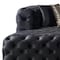 Homeroots Tufted Black Velvet Modular U Shaped Sofa and Chaise Sectional With Toss Pillows 642270 - alternate 2