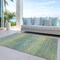 Homeroots 8' X 10' Artichoke Green Striped Washable Indoor Outdoor Area Rug 608452 - alternate 3