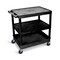 Luxor Utility Cart - Large Flat Shelf Cart - Three Shelves - Black TC222-B - alternate 1