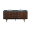 James Martin Vanities Amberly 72'' D Vanity, Mid-Century Walnut w/ Parisien Bleu Top w/FreePower Wireless Charger 670-V72-WLT-FPBL - alternate 1