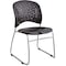 Safco Guest Chair, Black Back, 19-3/4 in W 23-1/2" L 33-1/2" H, Plastic Seat 6804BL - alternate 1