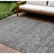 Homeroots 9' X 12' Gray Oriental Washable Indoor Outdoor Area Rug 607546 - alternate 1