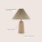 Jonathan Y Arvid 20.5" Rustic Scandinavian Resin/Iron Lighthouse LED Table Lamp w/Pleated Shade, Beige Wood Fini JYL1146A - alternate 2