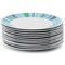 Gibson Home Tropical Sway Orleans 12 Piece 9 Inch Melamine Dessert Plate Set in Blue 136417.01 - alternate 2