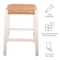Alaterre Furniture Newport 24in H Wood Counter Height Stool 24 with Handcrafted Woven Rope Seat, White ANNP2250 - alternate 2