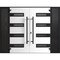 Vdomdoors Front Exterior Prehung Aluminum Double Doors Ronex0131 Grey Mirrored Clear Glass 2 Sidelights Entry RONEX0131DEXD-GRE-W12+72+12xH96-RH-I - alternate 1
