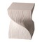 Leisuremod Onyx Twisted Square Fiberstone Side Table, Tree Bark Texture, Fully Assembled OST14CR - alternate 1