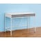 Homeroots 43" White and Gray Writing Desk With Two Drawers 543783 - alternate 2