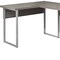 Homeroots 79" Taupe and Silver L Shape Computer Desk With Two Drawers 333443 - alternate 2