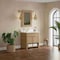 James Martin Vanities Solene 36 in. Single Vanity, Seaside Oak, w/ Single Hole 3 CM White Zeus Quartz Top & Backsplash D225-V36-SSO-1WZ - alternate 3