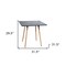 Homeroots 32" Black and Natural Wood Square Dining Table 568205 - alternate 2
