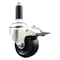 Service Caster 3 Inch 316SS Hard Rubber Swivel 1-1/8 Inch Expanding Stem Caster Lock Brake SCC SCC-SS316TTLEX20S314-HRS-118 - alternate 1