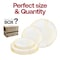 Smarty Had A Party White w/Gold Antique Floral Round Plastic Dinnerware Set (120 Dinner Plates+120 Salad Plates), 240PK 920WHGVP-CASE - alternate 2