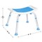 Flash Furniture HERCULES Padded Shower Stool w/Adjustable Height, Non-Slip Feet and Seat Pad in White/Blue DC-HY3401LE-WHTBLU-GG - alternate 2