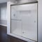 Fab Glass And Mirror Double Sliding Glass Shower Door Sorrento Lux Series Brushed Nickel Finish Adjustable 44in-48in W SHSOL48X75BN - alternate 1