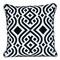 Homeroots 20" Black and White Geometric Cotton Throw Pillow 529278 - alternate 2