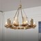 Vidalite Aurelia 8-Light Brass Chandelier, Round Pendant Chandelier Light in Brass, Clear Glass Shades CE1013050 - alternate 2