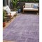 Homeroots 5' X 8' Lavender And Plum Abstract Washable Indoor Outdoor Area Rug 616239 - alternate 1