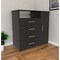 Homeroots 36" Black Four Drawer Dresser 534941 - alternate 2