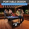 Serenelife Pool Table- Foldable & Portable Billiard Table- Very Sturdy, Includes Pool Balls, Cue Sticks, Blue SLPLTB76BL - alternate 2