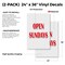 Signmission Open Sundays, Vinyl Decals Only 24 Inch x 36 Inch, Vinyl Decal, 2PK DSB-2436-2PACK-Open Sundays - alternate 2