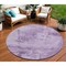 Homeroots 8' Lavender And Purple Round Abstract Washable Indoor Outdoor Area Rug 602721 - alternate 1