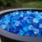 Homeroots Blue Round Reflective Fire Pit Glass 479089 - alternate 2