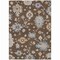 Homeroots 3' X 5' Chocolate Beige And Blue Floral Washable Indoor Outdoor Area Rug 606146 - alternate 5