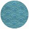 Homeroots 8' Teal Blue Fern Green And Ivory Round Geometric Washable Indoor Outdoor Area Rug 615238 - alternate 2