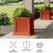Pure Garden Rattan Style Outdoor Planter Box 14.65-Inch-Square Decorative Flower or Plant Pot 50-LG1468 - alternate 4