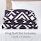 Lavish Home 3-Piece King Quilt Set Bedspread & 2 Pillow Shams with Stylish Geometric Pattern Lightweight Set 66-003-PRT-GK - alternate 2