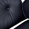Homeroots 28" Black and Rosewood Tufted Genuine Leather Lounge Chair With Ottoman 636337 - alternate 2
