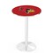 Holland Bar Stool Co 42" Chrome Illinois State Pub Table, 36" dia. Top L214C4236IllStU - alternate 1