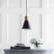 Jonathan Y Apollo 6" 1-Light Mid-Century Modern Iron LED Pendant, Black/Brass Gold JYL6131A - alternate 2