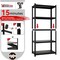 Shuntong Metal Shelving 5-Tier 34 in.W x 14 in.D x 72 in.H, Concealed Post, Laminated Boards - Black Wrinkle Textured Finish SH-ZCP-341472-5B-WB - alternate 2
