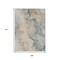 Homeroots 9' X 12' Teal Blue Coral And Ivory Abstract Washable Indoor Outdoor Area Rug 617588 - alternate 2