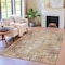 Homeroots 3' X 5' Brown And Ivory Geometric Washable Indoor Outdoor Area Rug 631993 - alternate 2