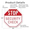 Signmission Stop Security Check, 10 Inch X 10 Inch, Aluminum Metal Signs OC-A-10-231 - alternate 2