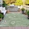 Homeroots 8' X 10' Artichoke Green And Ivory Geometric Washable Indoor Outdoor Area Rug 631362 - alternate 2