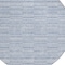 Homeroots 8' Sky Blue And Denim Blue Round Striped Washable Indoor Outdoor Area Rug 587964 - alternate 2